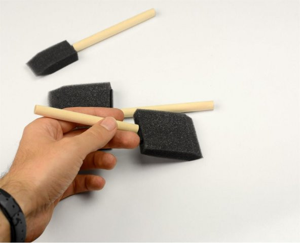 Ahşap Saplı Siyah Sünger Set 3lü - 2