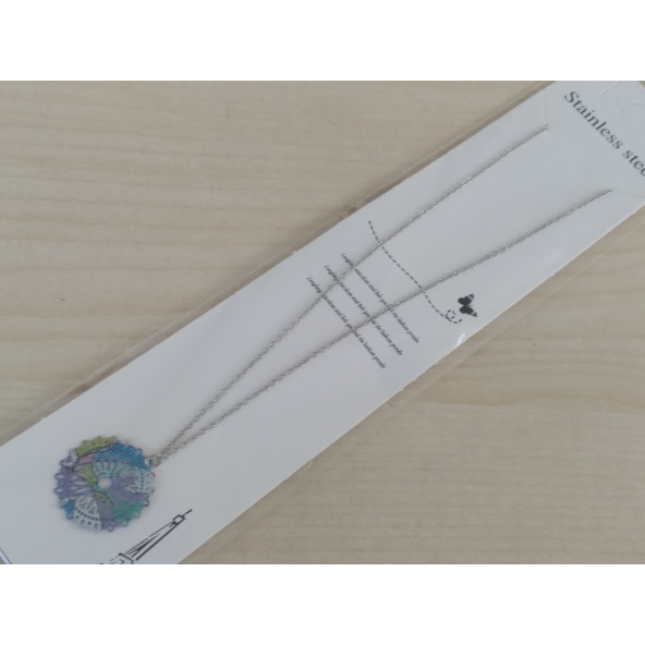 METAL OYA DESENLİ BAYAN KOLYESİ ZARİF KİBAR ZİNCİR, EKONOMİK KOLYE, EKONOMİK BAYAN TAKI - 2