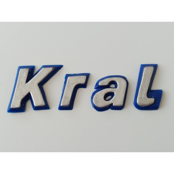 KRAL YAZISI (GRİ) PLASTİK KRAL ARMASI KİNG - 2