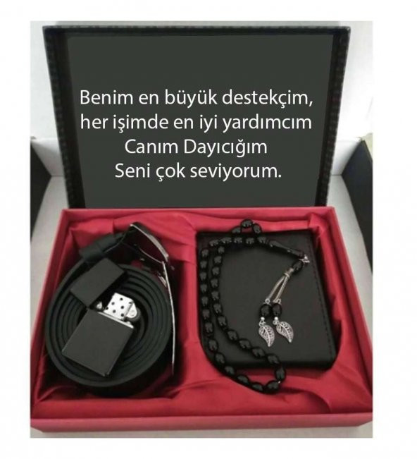 Supertrend Dayı ya Hediye Cüzdan Kemer Tespih Çakmak Seti