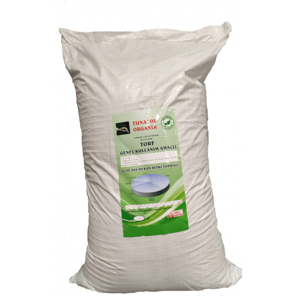 Tunasol Organik 70 lt Torf. Solucan Gübreli 6 lı Karışım. Bitki Saksı Çiçek Toprağı