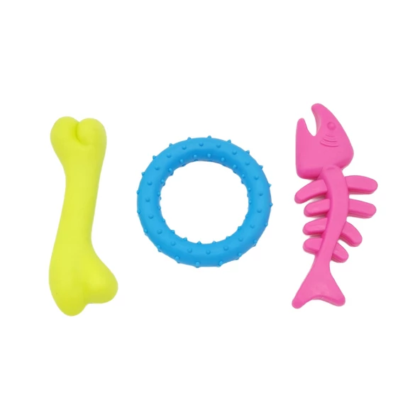 Kauçuk Çiğneme Kemik Köpek Oyuncak Üçlü Set ürün görseli