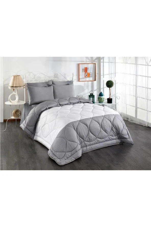 Comfort Uyku Seti Ve Yatak Örtüsü Çift Kişilik Gri - 3