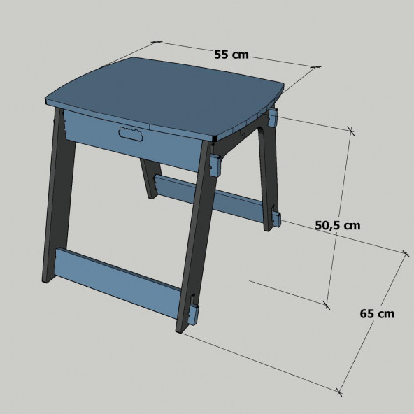 MANDU Ahşap Çocuk Masası - 3