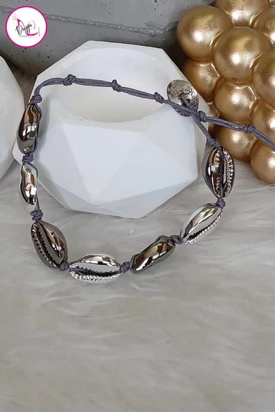 Tek Sıra Deniz Kabuklu İpli Halhal 28 cm - 4