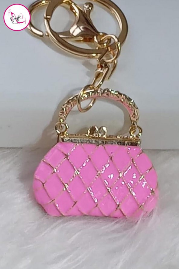 Üç Boyutlu Çanta Figür Anahtarlık Pembe - 6