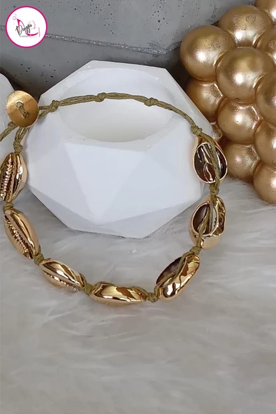 Tek Sıra Deniz Kabuklu İpli Halhal 28 cm - 6
