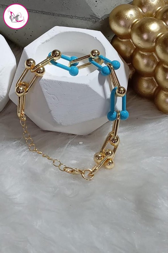 Çelik Renkli Büyük Zincir Halhal 22 cm - 2