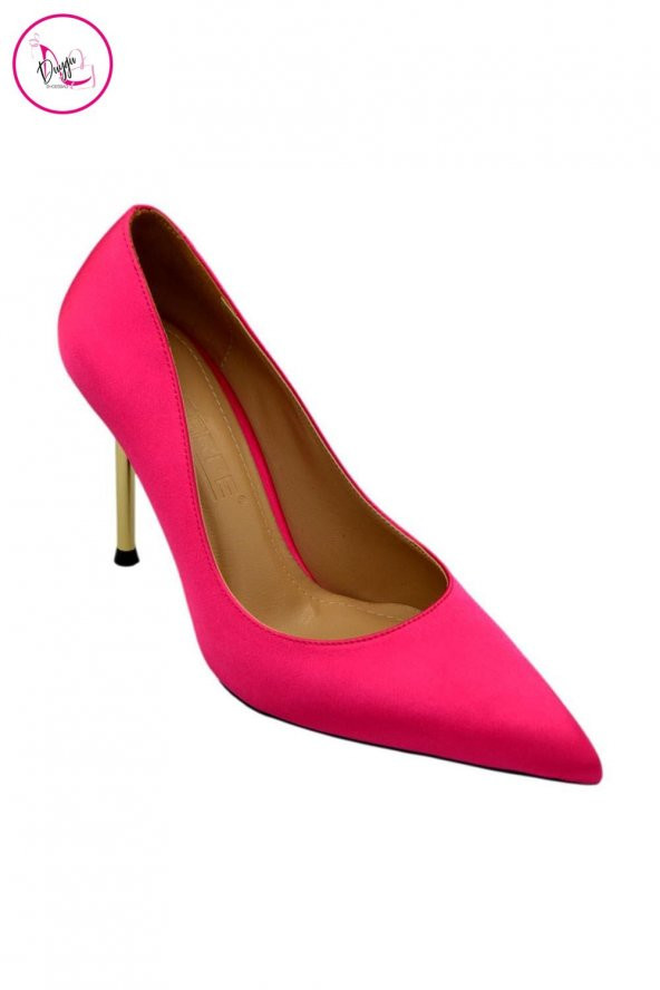 Kadın Yuvarlak Topuk Düz Saten Stiletto - 5