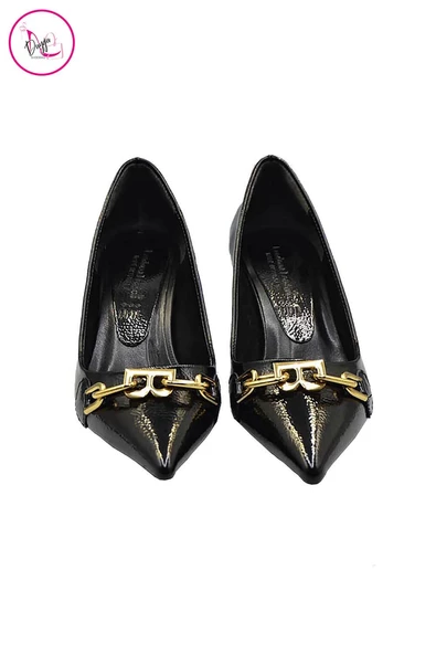 Kadın Topuklu Stiletto Zincir Aksesuarlı Ayakkabı - 10