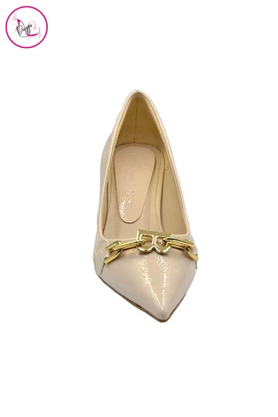 Kadın Topuklu Stiletto Zincir Aksesuarlı Ayakkabı - 3