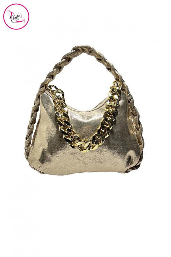 Kadın El Ve Omuz Çantası Taşlı Zincirli - 3