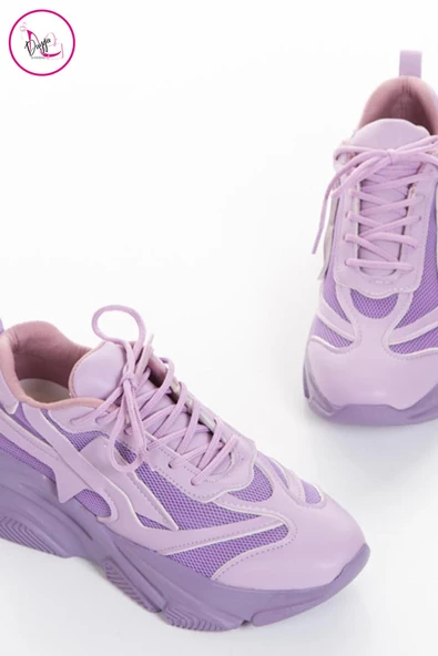 Fomax Kadın Sneaker Spor Ayakkabı File Detaylı - 11
