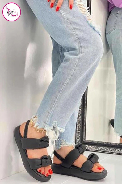 Vera masaj Çift Taban Lastikli kadın Sandalet - 5
