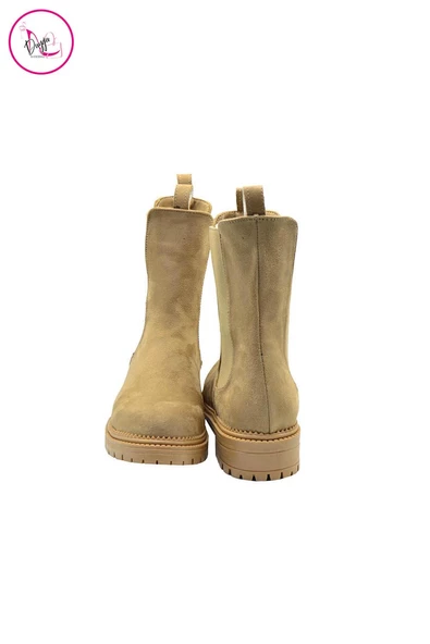 Kadın Süet Bot Yanları Lastikli Fermuarsız - 7
