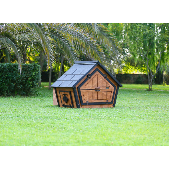 Mandu Ahşap Tavuk Kümesi (6 Tavuk) Ve Güvercin Evi - 2