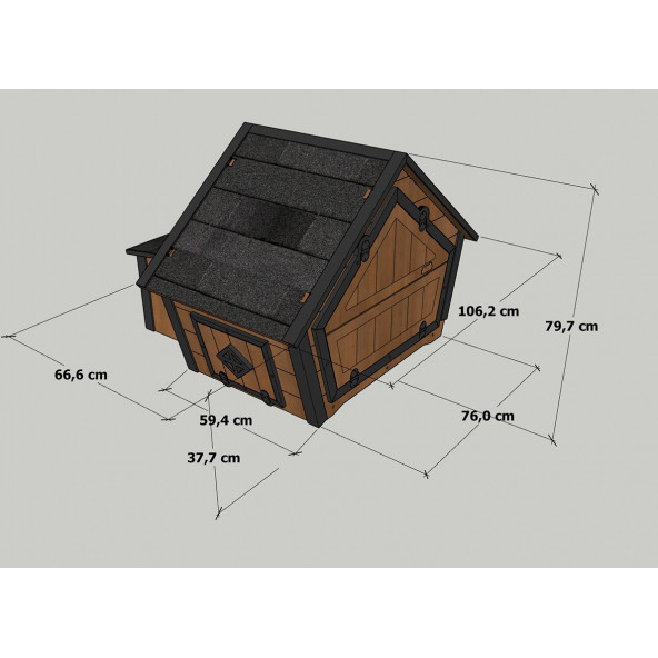 Mandu Ahşap Tavuk Kümesi (6 Tavuk) Ve Güvercin Evi - 8