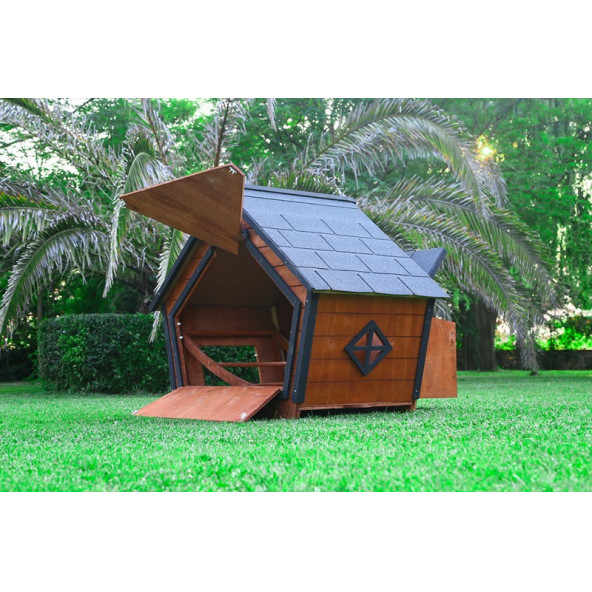 Mandu Ahşap Tavuk Kümesi (10 Tavuk) - 4