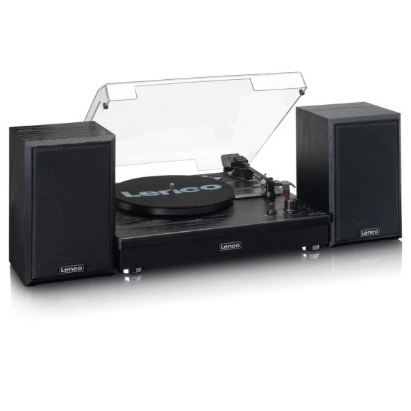Lenco LS-101 BK Siyah Pikap Plak Çalar Hoparlörlü Bluetoothlu Auto-stop Özellikli - 4