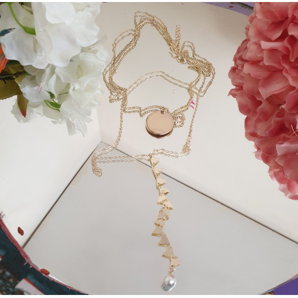 İncili Gold Kolye