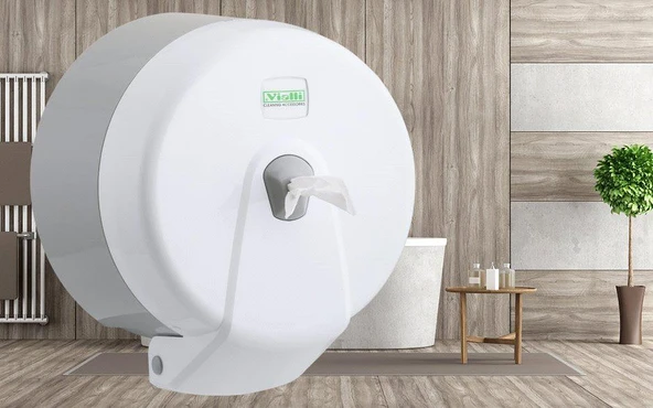 Omnipazar Vialli K3 Mini Cimri İçten Çekmeli Tuvalet Kağıdı Dispenser Beyaz - 3