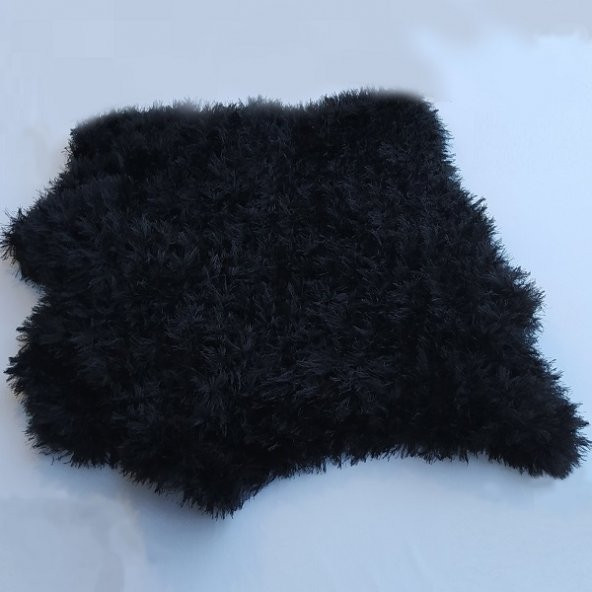 Peluş Torpido Örtüsü El Örgüsü 165X65 Beyaz - 8