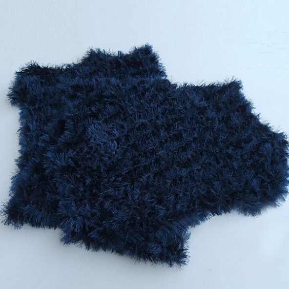 Peluş Torpido Örtüsü El Örgüsü 165X65 Beyaz - 12