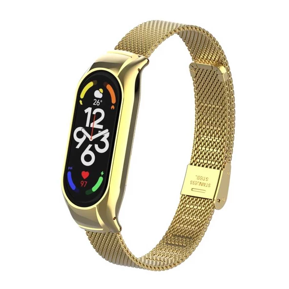Vendas Xiaomi Mi Band 7 Uyumlu Kademe Ayarlı Metal Kordon