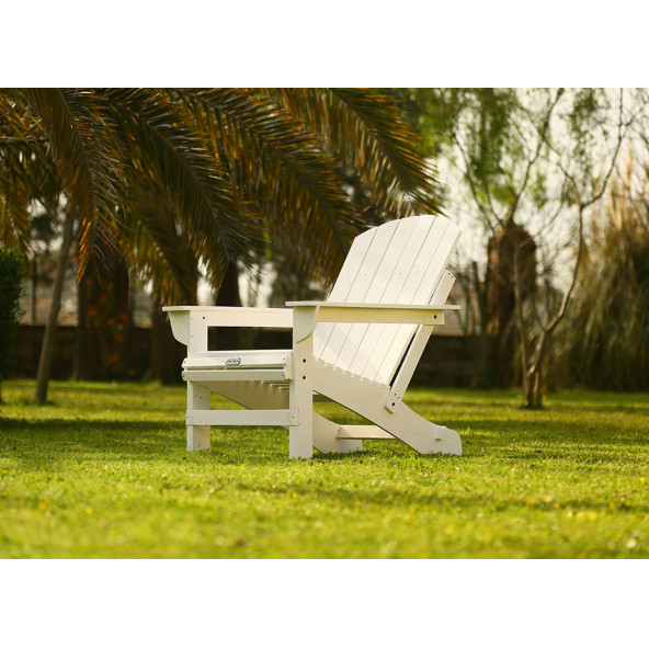 MANDU Adirondack (Ahşap Bahçe Sandalyesi) BEYAZ - 2