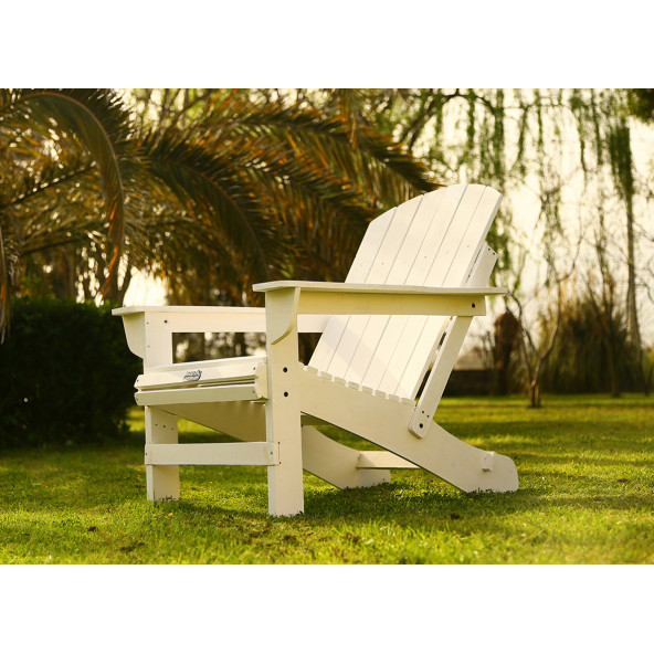 MANDU Adirondack (Ahşap Bahçe Sandalyesi) BEYAZ - 4