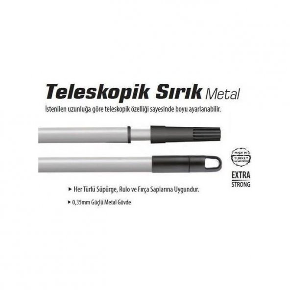 Teleskopik Metal Fırça Sapı 4 Metre Uzayan Sırık - 2