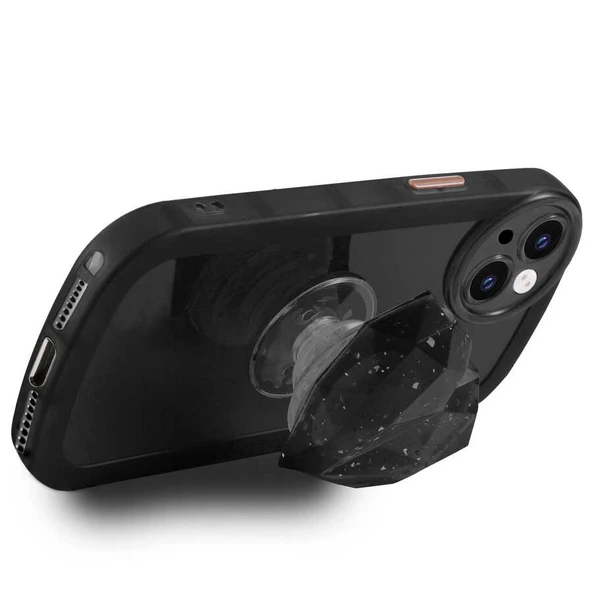 Vendas iPhone 13 Pro Max Kalp Serisi Kamera Korumalı Pop Soketli Renkli Neşeli Silikon Kılıf - 8