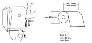 Omnipazar Vialli K8T Rulo Kağıt Havlu Dispenseri Manuel Şeffaf - 3