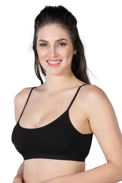 Emay Bayan Modal Pamuklu İp Askılı Pedli Büstiyer Sütyen 1425 - Resim 2