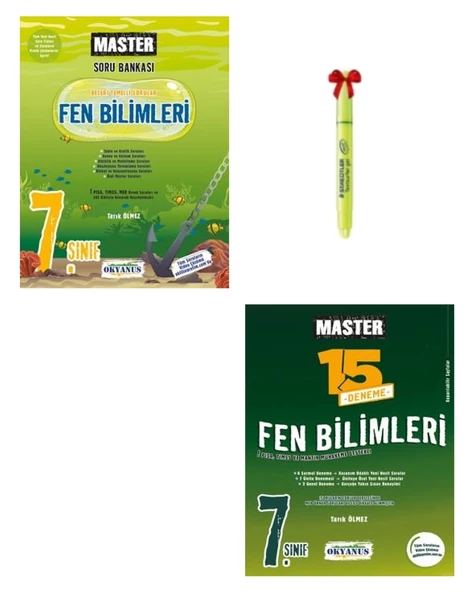 7.Sınıf Master Fen Soru Bankası ve Master Fen Deneme