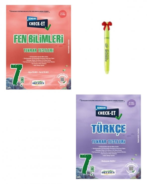 7.Sınıf CHECK-ET Fen Bilimleri ve Türkçe Tekrar Testleri