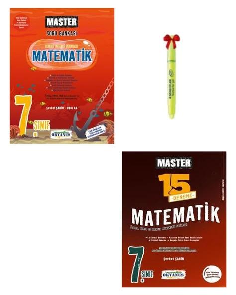 7.Sınıf Master Matematik Soru Bankası ve Master Matematik Deneme