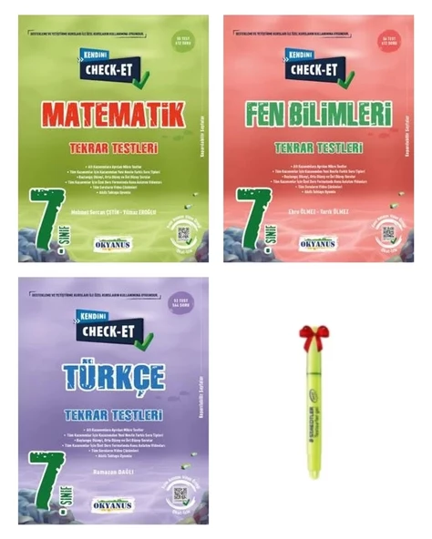 7.Sınıf CHECK-ET Matematik Fen Bilimleri Türkçe Tekrar Testleri
