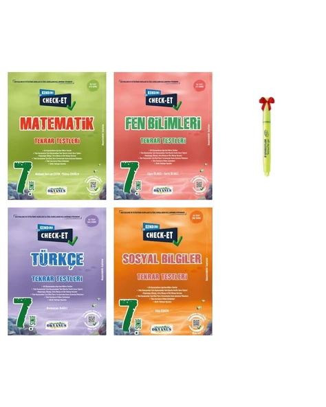 7.Sınıf CHECK-ET Matematik Fen Bilimleri Türkçe Sosyal Tekrar Testleri