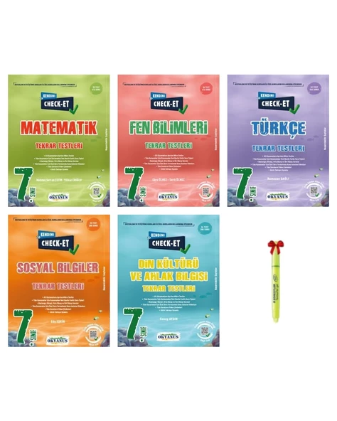 7.Sınıf CHECK-ET Matematik Fen Türkçe Sosyal Din Tekrar Testleri