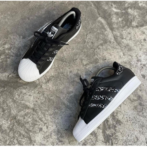 Adidas Superstar Siyah Rugan Unisex Günlük Spor Ayakkabı