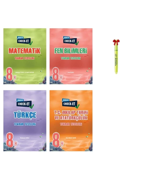 LGS 8.Sınıf CHECK-ET Matematik Fen Türkçe İnkılap Tekrar Testleri