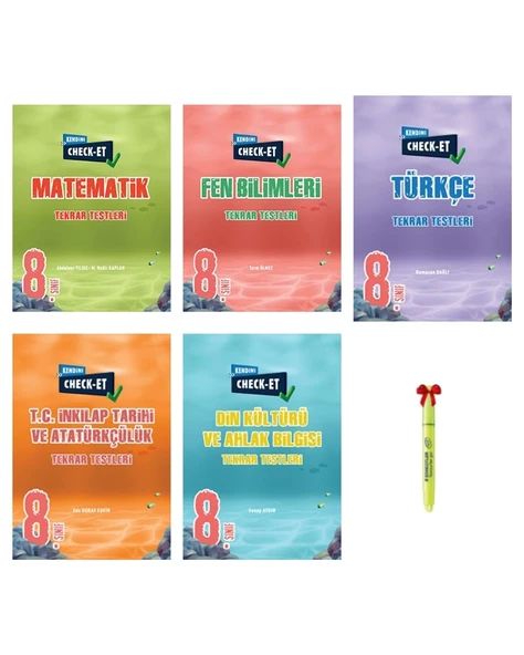 LGS 8.Sınıf CHECK-ET Matematik Fen Türkçe İnkılap Din Tekrar Testleri