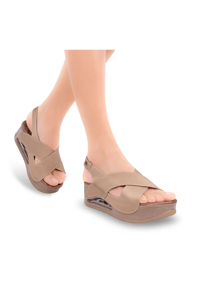 MUYA Orthopedix Assos Anatomik Air Max Tabanlı Cırtlı Kadın Sandalet 31213 - 3