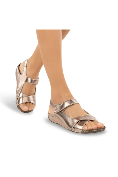 MUYA Orthopedix Capella Anatomik Topuk Dikeni Jel Destekli Kadın Sandalet 31123 - Resim 3