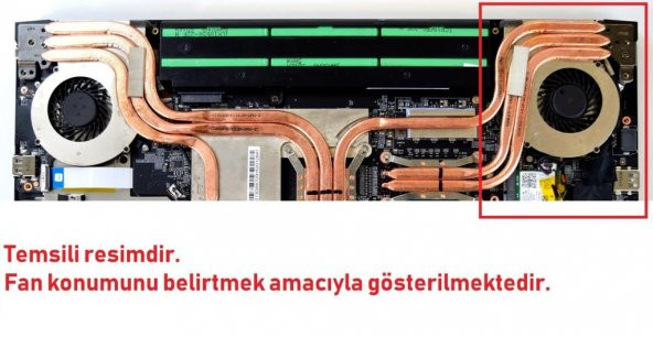 MSI GL72, GP62MVR 6RF, GP62MVR 7RF CPU Fanı Sol Ver.1 3pin (msi) - 3