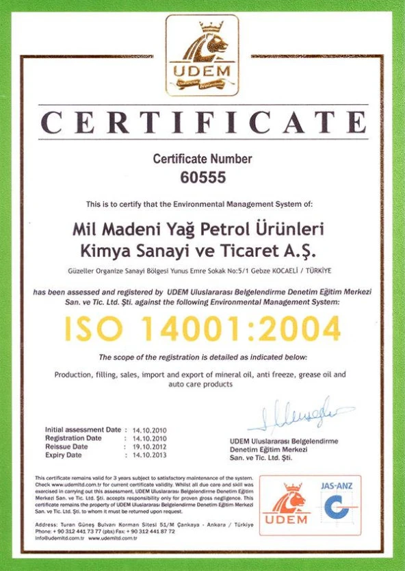 MİLPET CLASSIC H SAE 10 - 1 LİTRE - 5