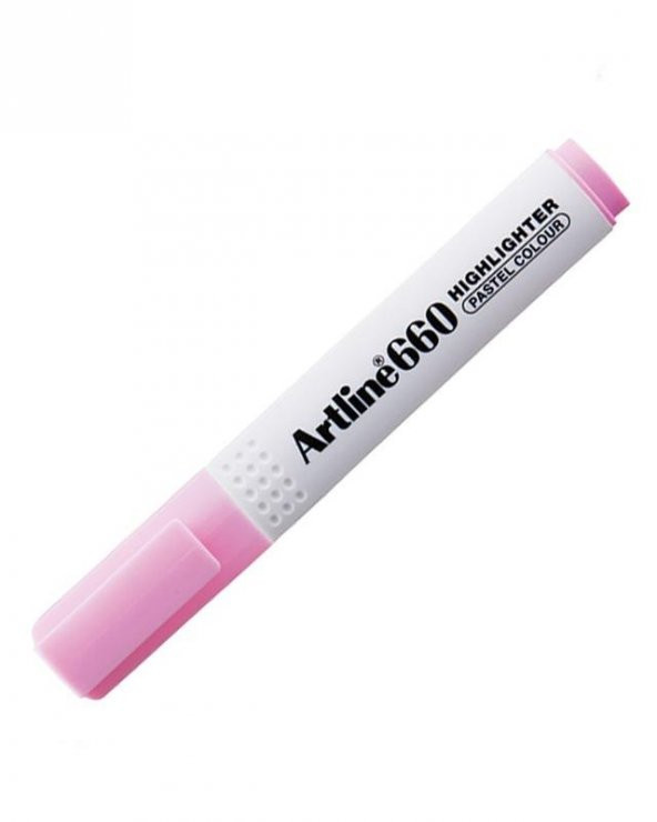 Artline Fosforlu Kalem Kesik Uç 1,0-4,0 MM Pastel Pink (12 adet)660