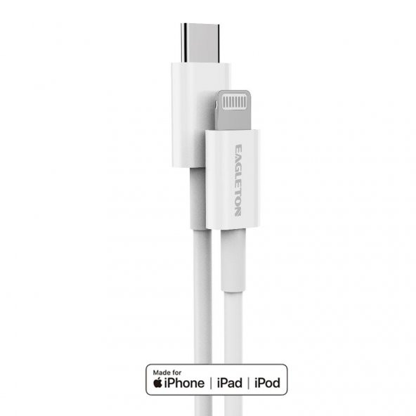 Eagleton Apple USB-C MFİ Lisanlı 18W Hızlı Şarj ve Data Kablosu 120cm - 2