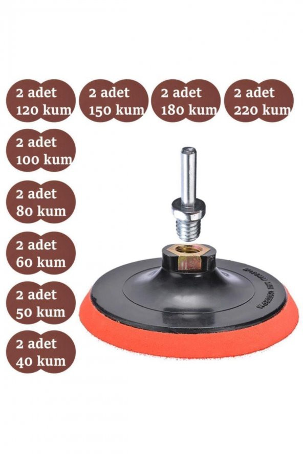 Cırt Zımpara + Matkap Bits Ucu Uç Vidalama Seti 115 mm 27 PARÇA